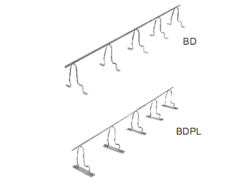 樓板用間隔件（雙層配筋接連，通長式）BD